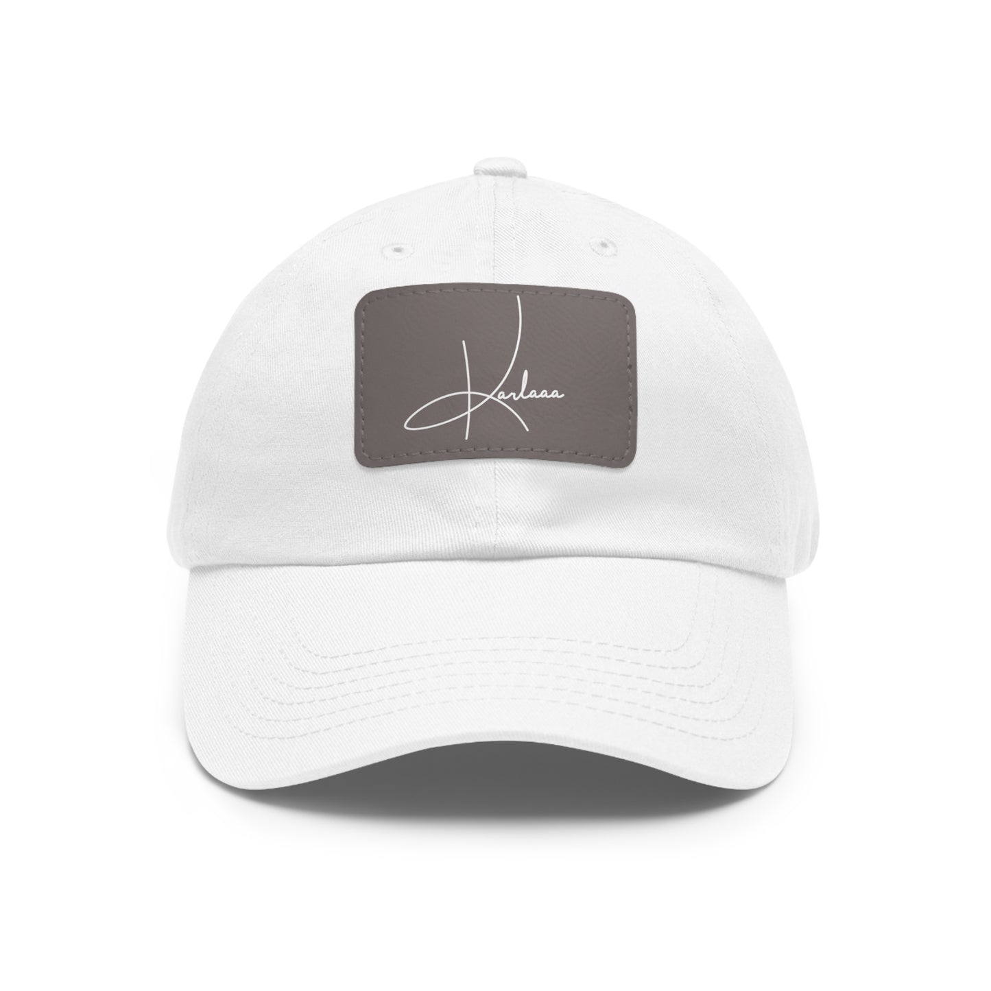 Karlaaa Signature Leather Patch Hat