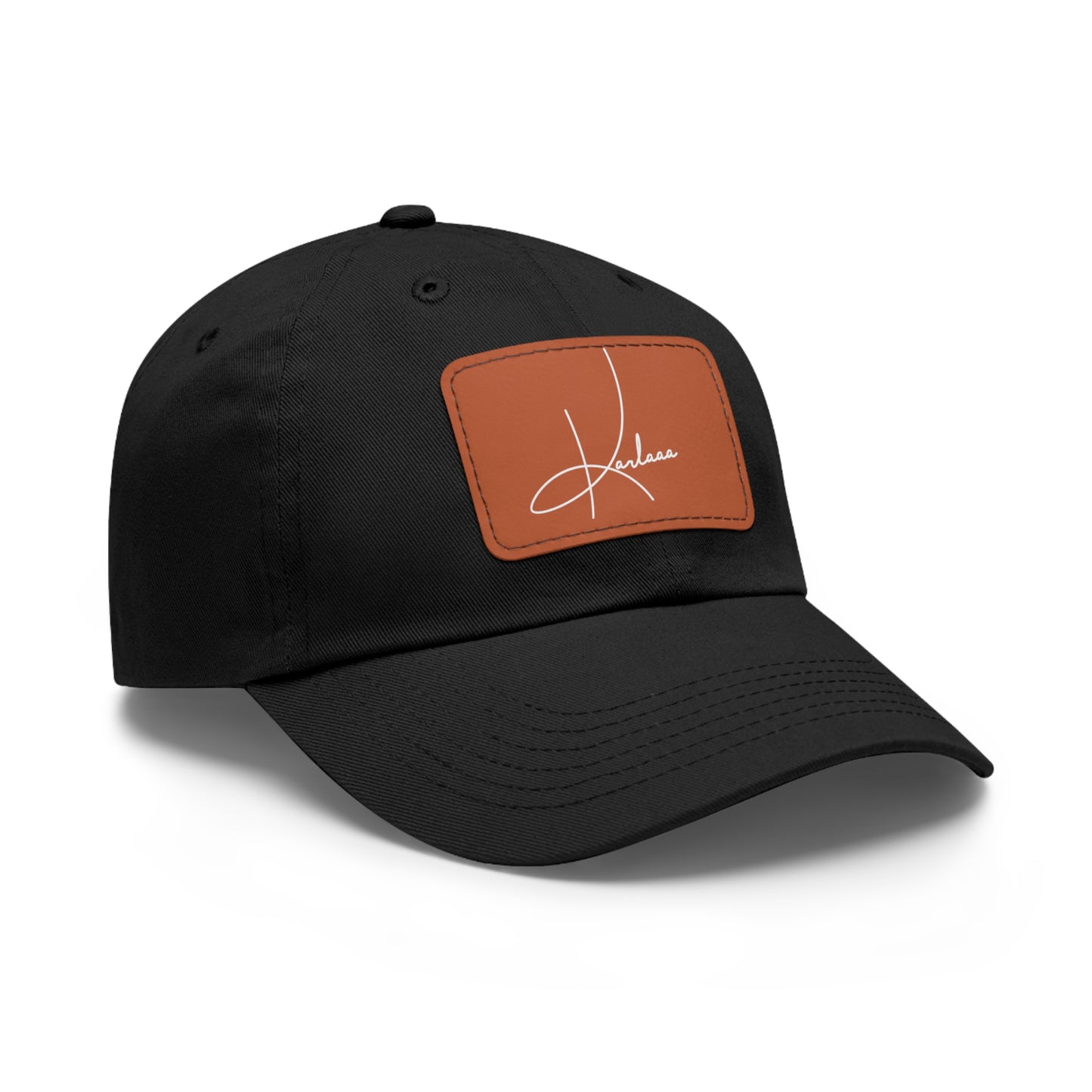 Karlaaa Signature Leather Patch Hat