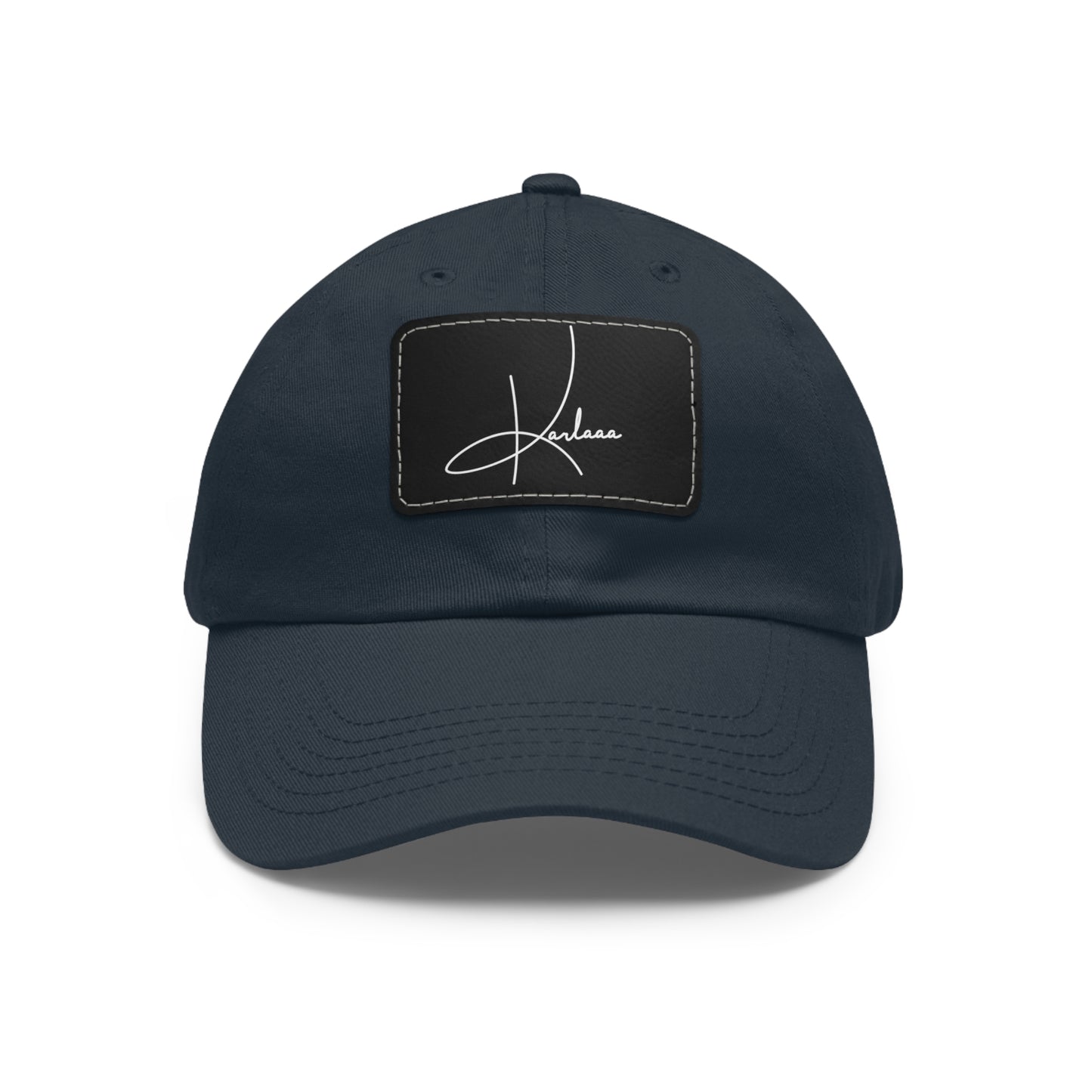 Karlaaa Signature Leather Patch Hat