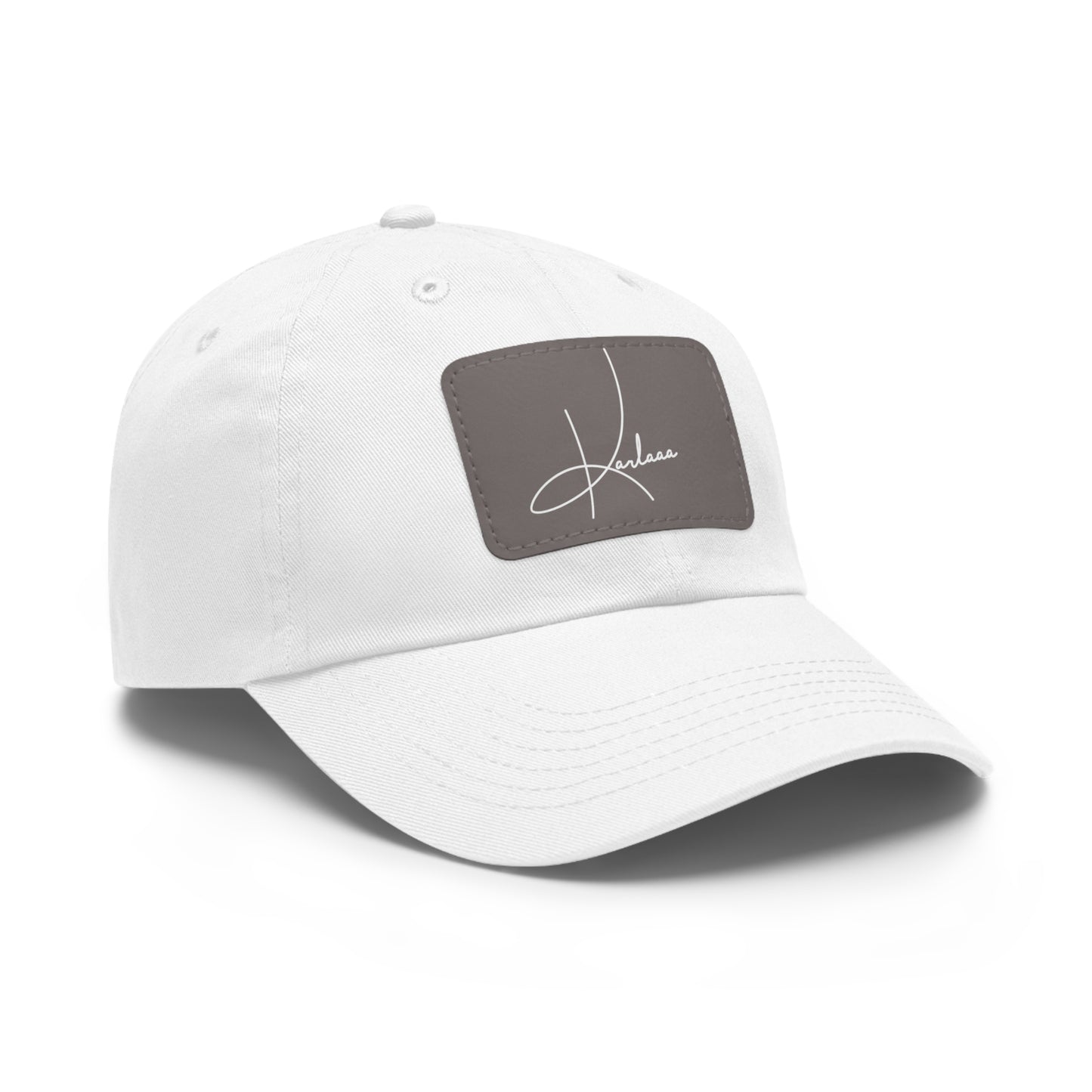 Karlaaa Signature Leather Patch Hat