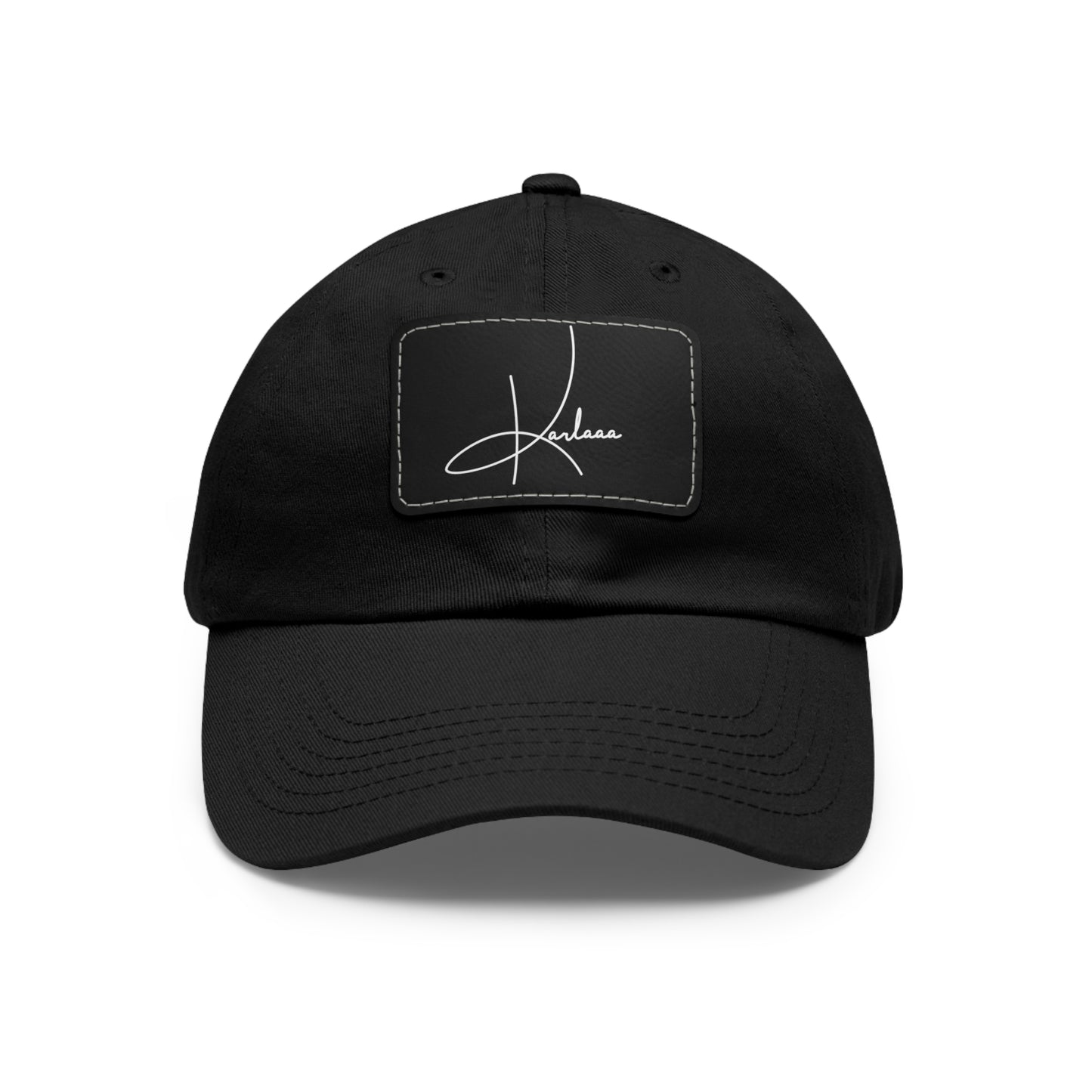 Karlaaa Signature Leather Patch Hat