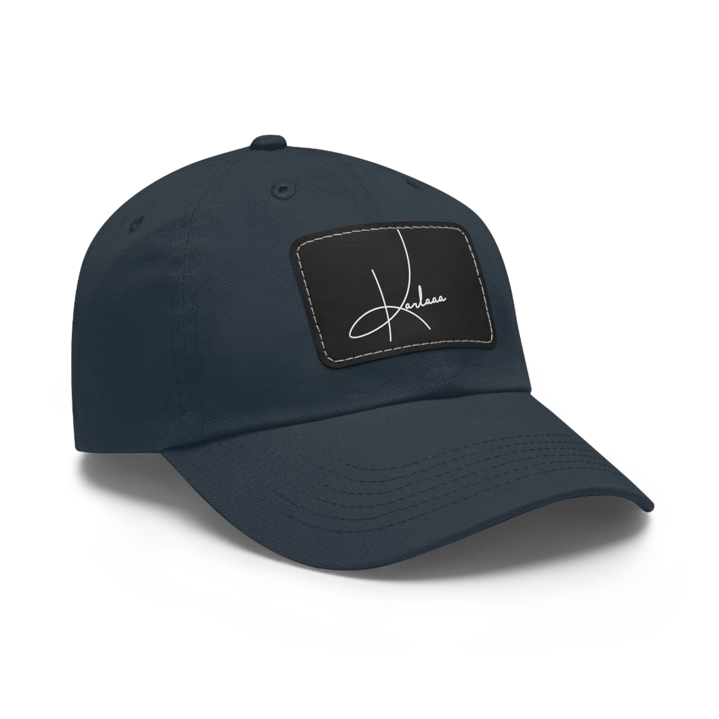 Karlaaa Signature Leather Patch Hat