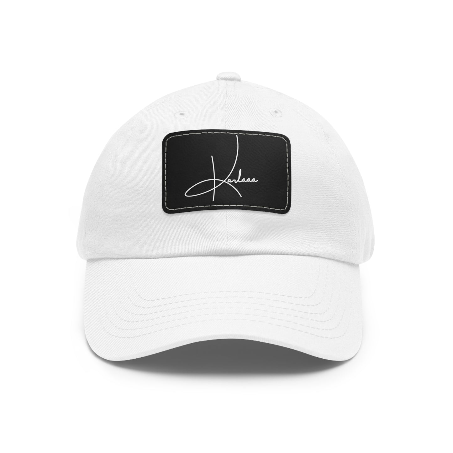 Karlaaa Signature Leather Patch Hat