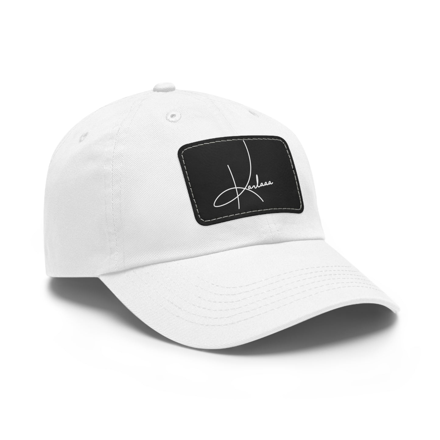 Karlaaa Signature Leather Patch Hat