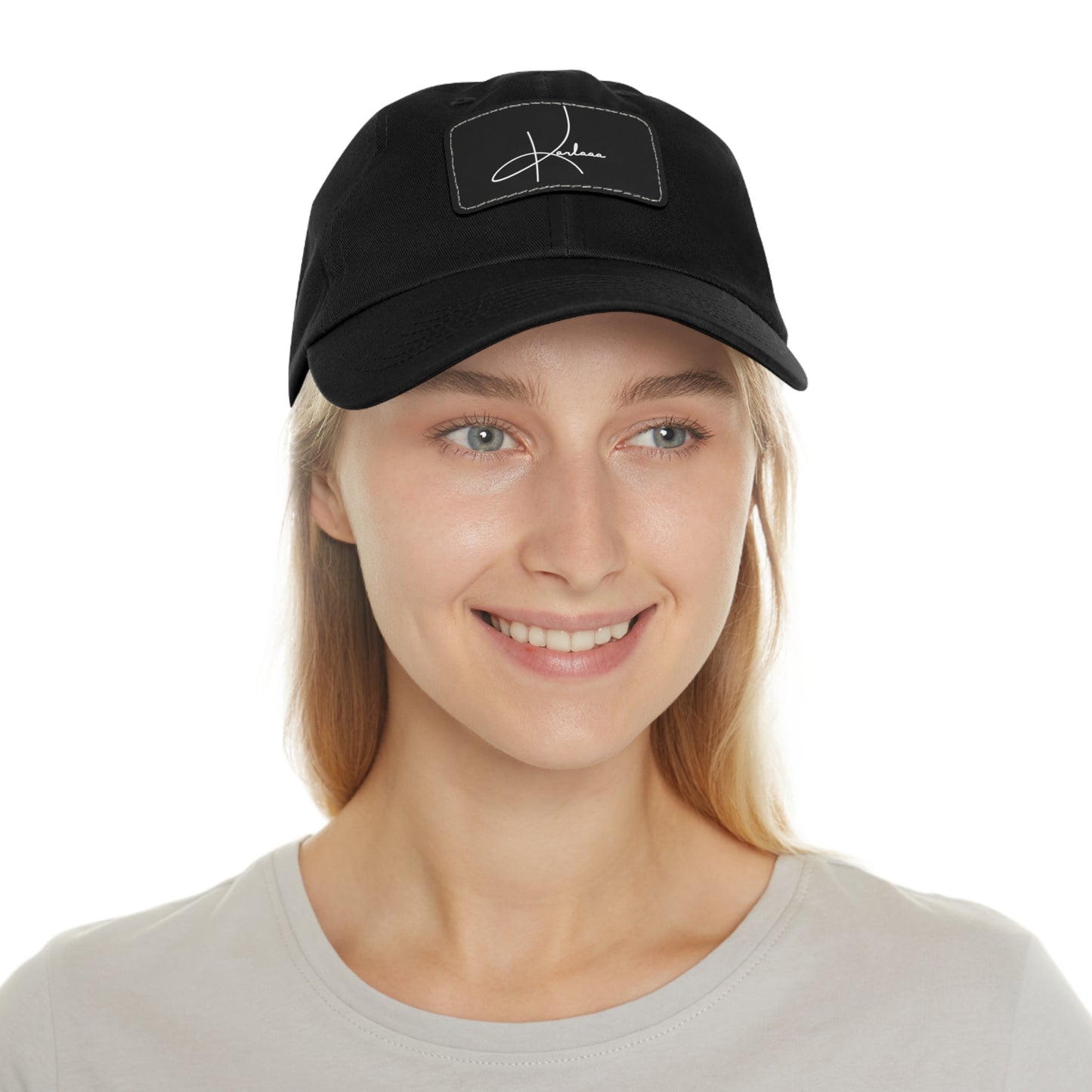 Karlaaa Signature Leather Patch Hat